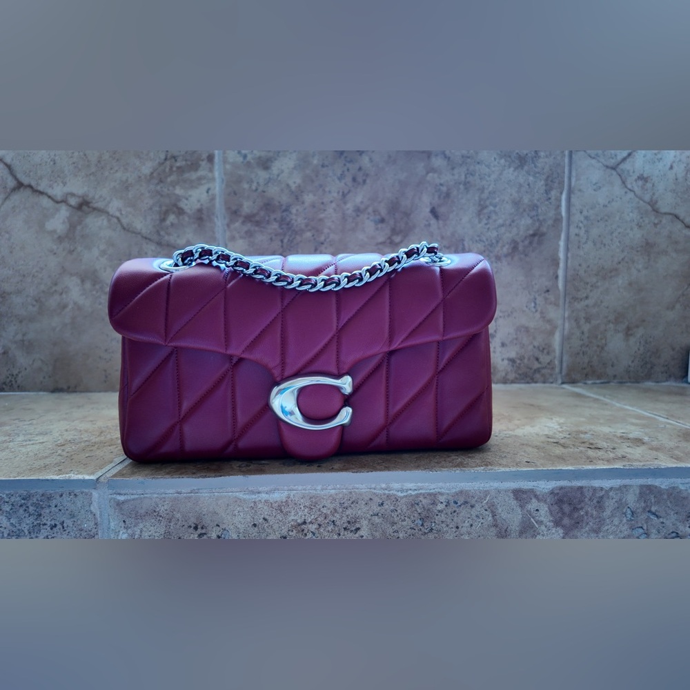 Coach Tabby Shoulder Bag w/Quilting Dark Ruby